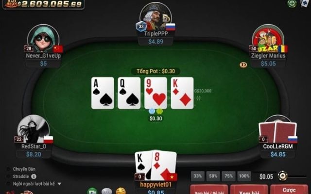 Luật chơi bài Poker trên W88 chuẩn nhất